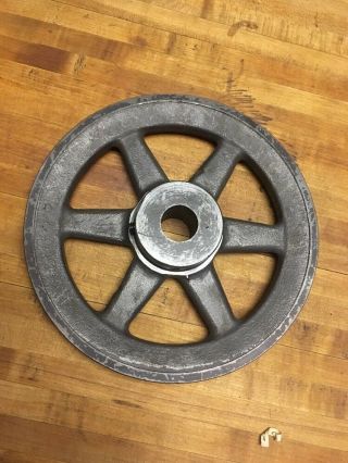 Vintage Cast Iron Metal Browning Pulley Wheel Industrial Steampunk