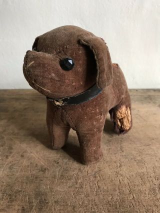 Best Large Early Antique Large Straw Stuffed Dog Toy Handmade Worn Tattered Aafa