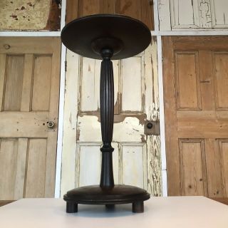 Vintage Oak Wooden Torchere Jardiniere Plant Stand Display Stand