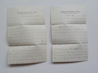 Civil War Letter 1864 Military Railroad 14 Year Old Contraband Boy Captain Vtg N