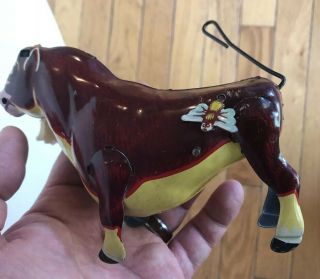 Vintage FERDINAND THE BULL MARX TIN WINDUP TOY Walt Disney Enterprises 1938 3