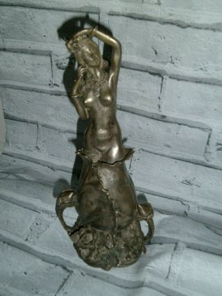Vintage Art Nouveau Style Semi Nude Lady Heavy Metal