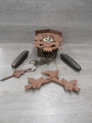 Vintage Germany Black Forest Cuckoo Clock Wall Mount And/or Repair