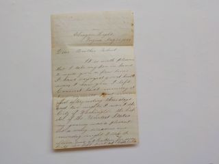 Civil War Letter 1862 Cannonading 2nd Battle Of Bull Run 9th Hampshire Vtg N