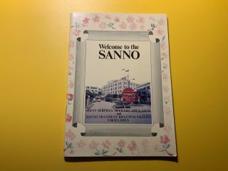 Welcome To The Sanno July 1968 Transient Billeting Facility Japan Vtg Booklet