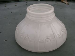Large Opal Moulded Glass Dome Kerosene Oil Lamp Shade For Aladdin Mantle Lamp