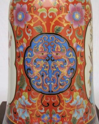 250mm Handmade Painting Cloisonne Porcelain Vase Flower Bird YongZheng Mark Deco 5