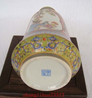 250mm Handmade Painting Cloisonne Porcelain Vase Flower Bird YongZheng Mark Deco 7