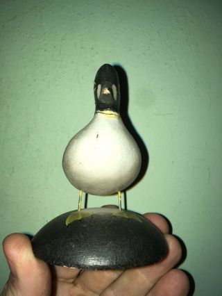 SIGNED 1939 ELMER CROWELL MINI GOLDENEYE FOLK ART DECOY  DUCK 10