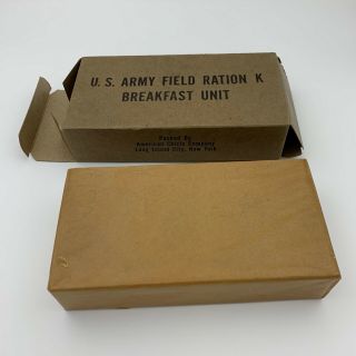 Rare Vintage U.  S.  Army Field Ration,  Type K Breakfast Unit