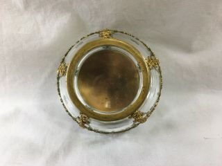 Fine antique French gilt bronze,  glass & enamel keepsake box 7