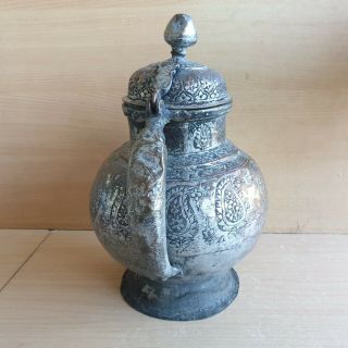 50 Old Rare Antique Islamic / Ottoman / Persian Carved Copper Pot 3