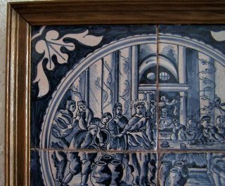 Antique Dutch tile panel,  Joh - vers 2 - 9,  Delft,  Makkum 2