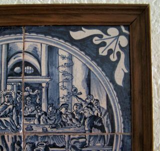 Antique Dutch tile panel,  Joh - vers 2 - 9,  Delft,  Makkum 3