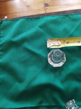 Vintage GLASS DRAWER PULL KNOB with bolt 8 point 5