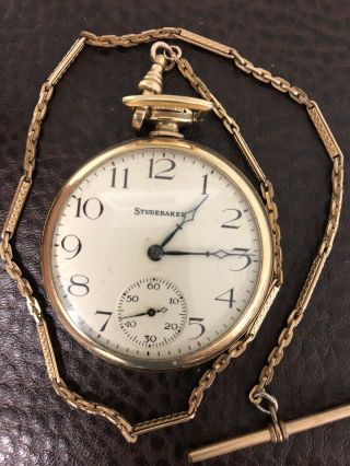Studebaker South Bend Pocket Watch with chain 4