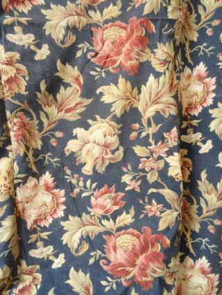 A Wonderful Huge Antique French Floral Fabric C.  1910
