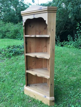 Antique Style Country Cottage Pitch Pine WallMount Corner Shelf Cabinet Cupboard 3
