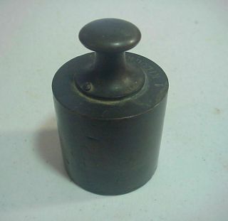 1 Kilogramme Antique Brass Measuring Scale Weight Signed France