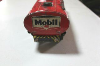 Vintage 1950 /60 ' s Mobilgas Mobil Tanker Truck Tin Toy,  Hayashi,  Made in Japan 3
