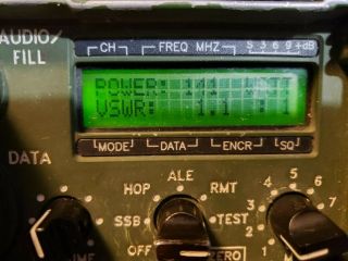 Harris AN/PRC - 138 HF Radio with British WOTAN amplifier case. 8
