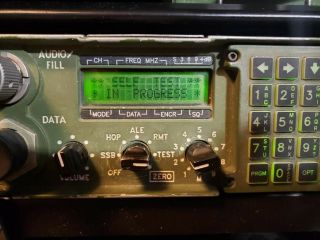 Harris AN/PRC - 138 HF Radio with British WOTAN amplifier case. 9
