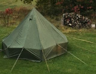Military Surplus 5 Man M1950 Arctic Tent 13x13 Camping Army,  Liner M 1950 Hunting