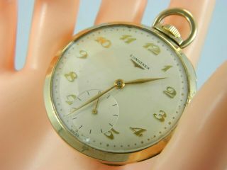 Antique Longines - Wittnauer 10k Gold Filled 17 Jewels Geneva Pocket Watch