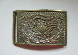 Brass 1851 Civil War Belt Buckle With Wreath