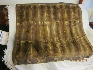 Vintage Fur Carriage/ Auto Blanket/lap Robe,  Great Addition To Your Old Car