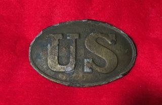 Dug Civil War Relic Us Buckle Union Army Military Plate Battle Gaines Mill Va