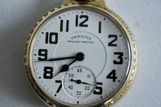 Hamilton Railway Special Pocket Watch 10 K Gold Field 2