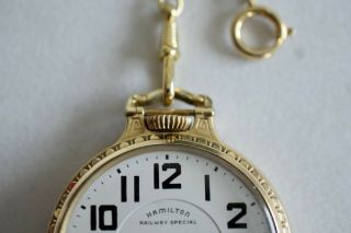 Hamilton Railway Special Pocket Watch 10 K Gold Field 3