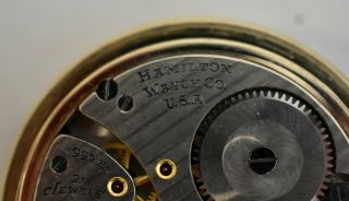 Hamilton Railway Special Pocket Watch 10 K Gold Field 7