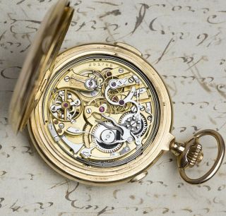 Le Phare MINUTE REPEATER CHRONOGRAPH CALENDAR Antique Repeating Pocket Watch 4