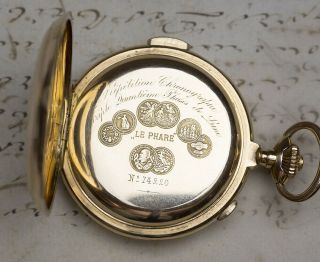 Le Phare MINUTE REPEATER CHRONOGRAPH CALENDAR Antique Repeating Pocket Watch 7