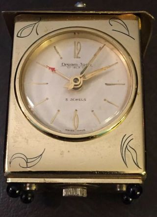 Vintage Miniature Dream Tone Clock Swiss Made 5 Jewels,  (st - Blaise).  Still Work