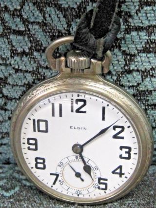 Antique Elgin Railroad Pocket Watch B.  W.  Raymond 21 Jewels Adj - 5 Pos.