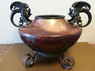 1884 B&H Bradley & Hubbard Kerosene Oil DRAGON Lamp NR 7