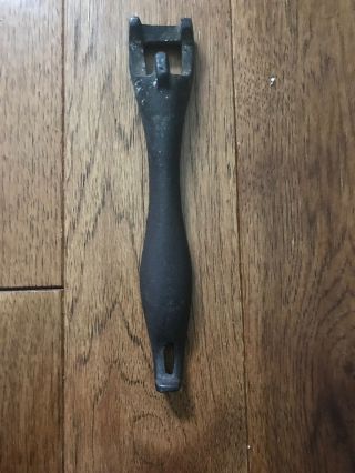 Antique Cast Iron Wood Stove Lid Lifter With Hole For Hanging