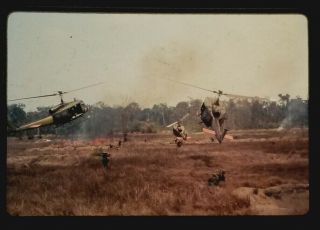 Vietnam Slide - Army Uh - 1 Gi W/a Trp 1st Sqdn 9th Cav 1st Cav Div - Iii Corps Ao