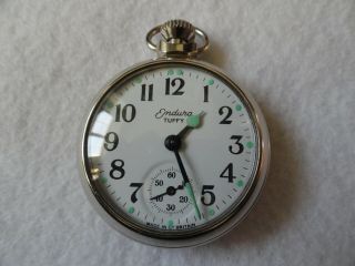 Endura Tuffy Vintage Mechanical Wind Up Pocket Watch