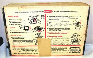 1959 - - REMCO - - MOVIELAND DRIVE IN THEATER - - BOX,  BILL BOARDS,  FILM STRIPS 3