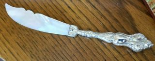 Antique Victorian Era Sterling Silver & Mother Of Pearl Letter Opener 6 1/4 "