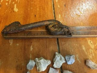 Revolutionary War 18th Century Fur Trade Flint Striker Tool Hand Forged 1750’s 3