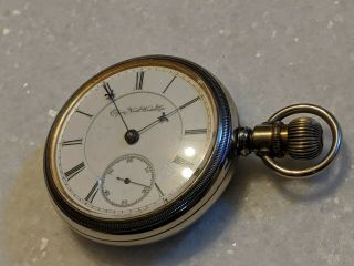 1882 Bw Raymond 15j Adjusted Elgin Natl Watch Co 18s Pocket Watch Running