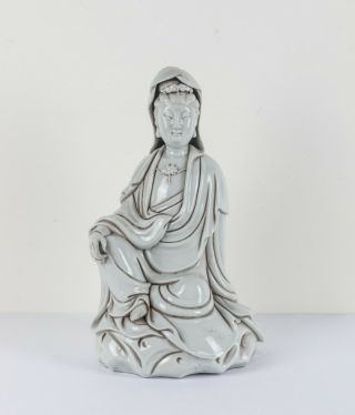 Chinese Antique/vintage Dehua White Glazed Figure Of Kuanyin