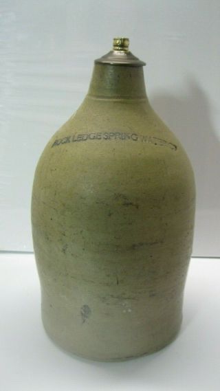 Vintage Stoneware Crock/Jug Rock Ledge Spring Water Co.  Florida 2