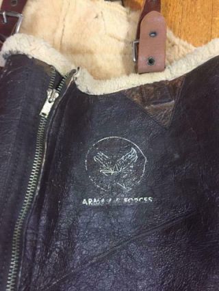 VINTAGE WW2 US ARMY AIR FORCES LEATHER SHEARLING A - 3 FLIGHT PANTS B - 3 8
