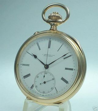 A.  LANGE & SOHNE 18K GOLD POCKET WATCH 9